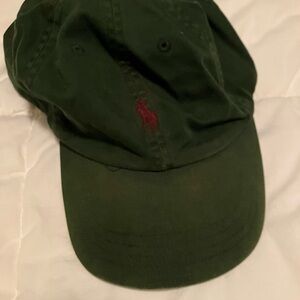 Ralph Lauren Dark Green Cap with purple  Logo